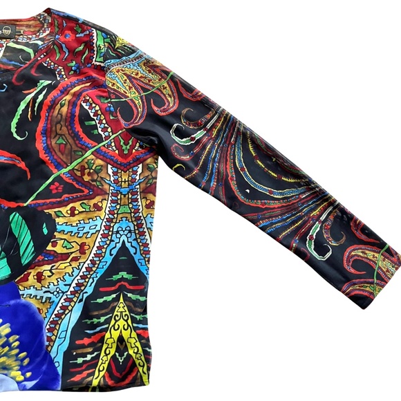 Desigual by Christian Lacroix Art Printed Full Zip Mesh Jacket Blazer Size 48 - Picture 4 of 13